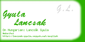 gyula lancsak business card